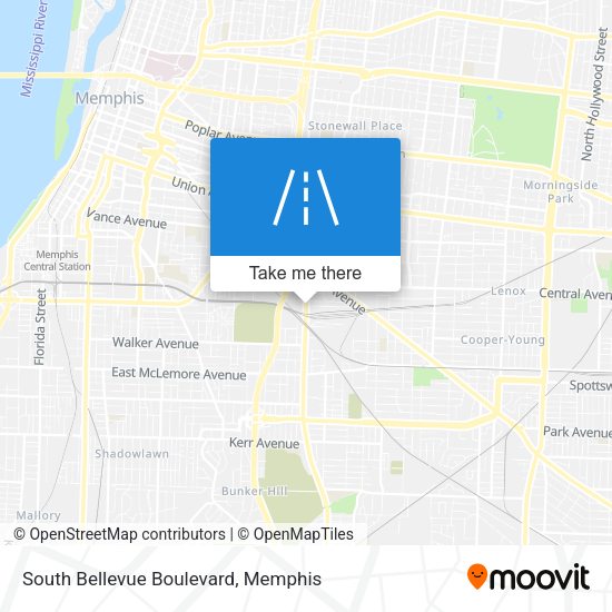 South Bellevue Boulevard map