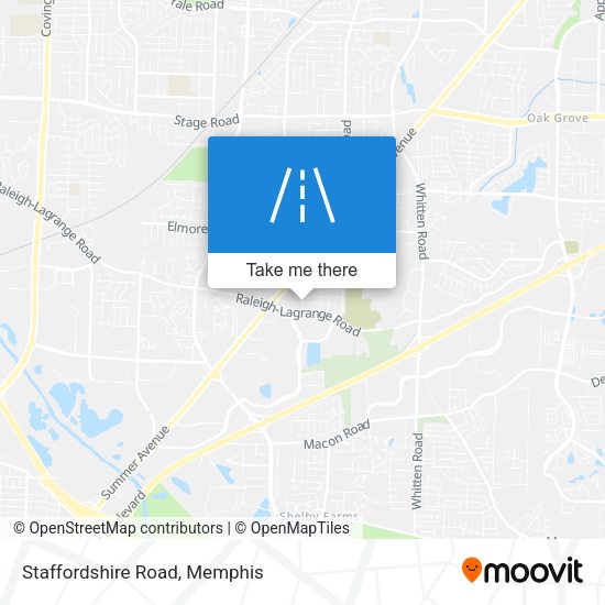 Staffordshire Road map