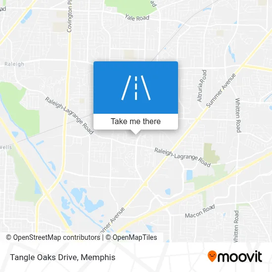 Tangle Oaks Drive map