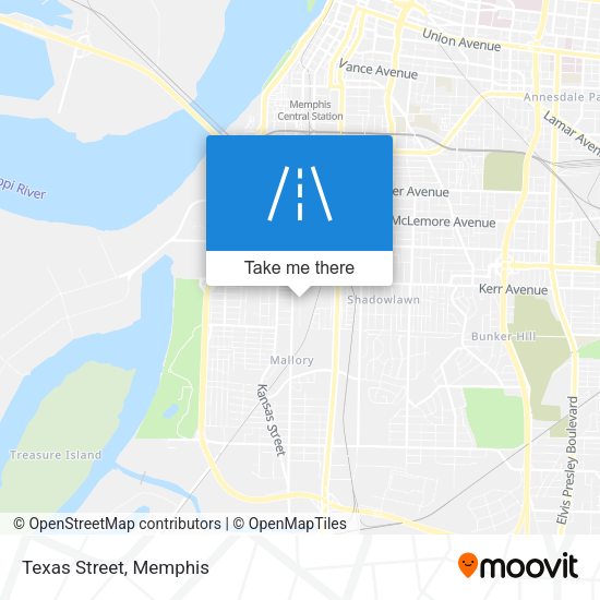 Mapa de Texas Street