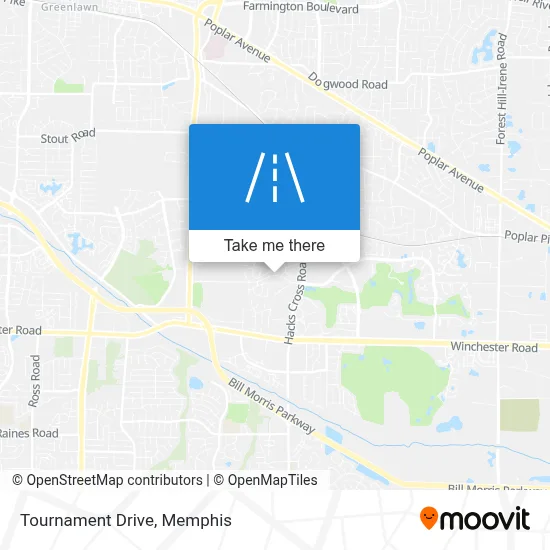 Tournament Drive map