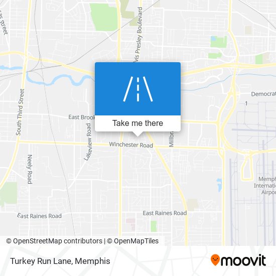 Turkey Run Lane map