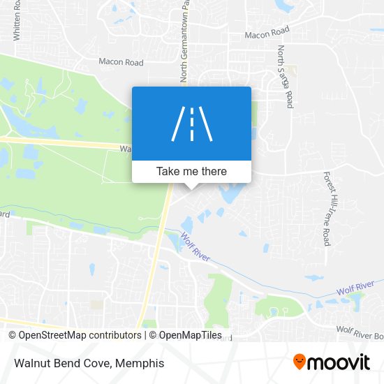 Mapa de Walnut Bend Cove