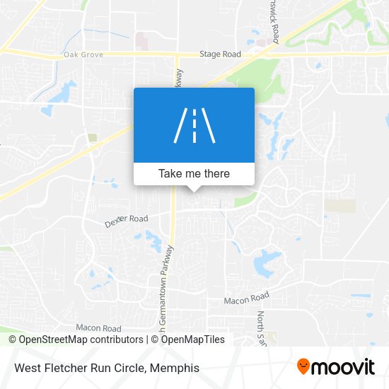 West Fletcher Run Circle map
