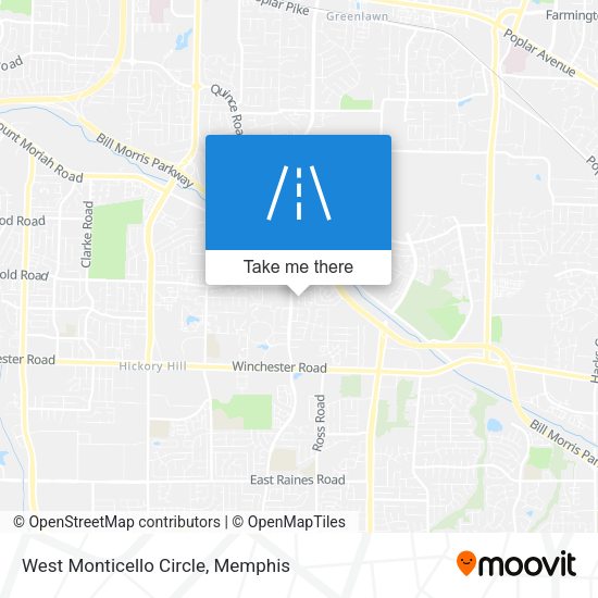 West Monticello Circle map