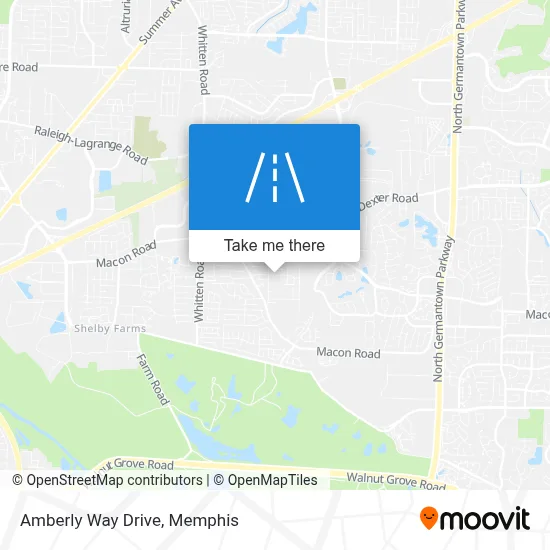 Amberly Way Drive map