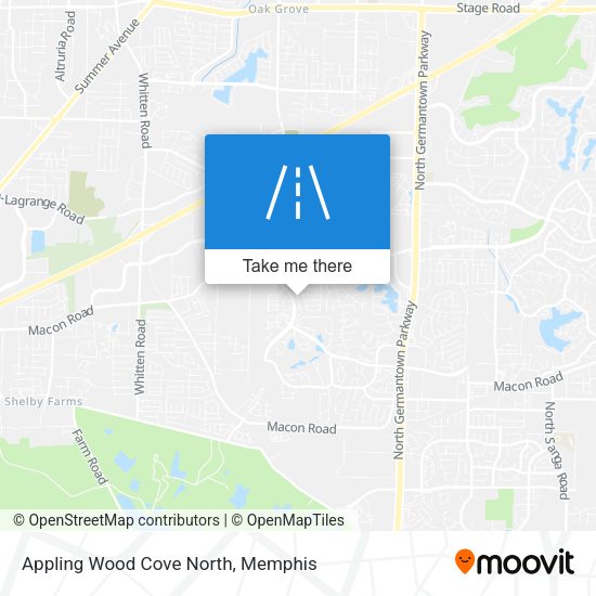 Appling Wood Cove North map