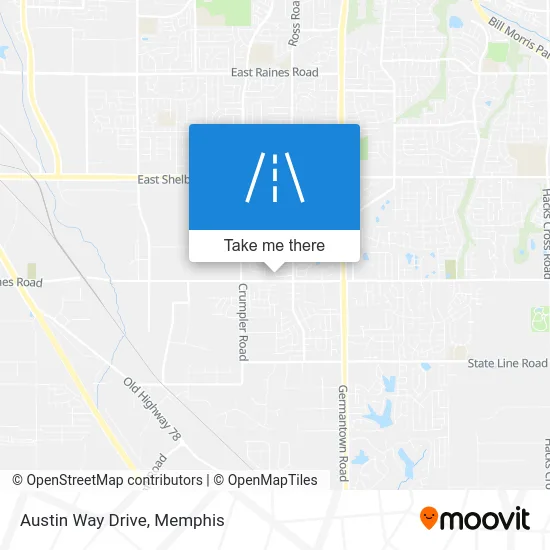 Austin Way Drive map