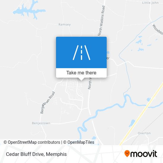 Cedar Bluff Drive map