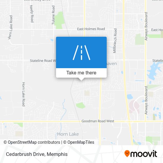 Cedarbrush Drive map