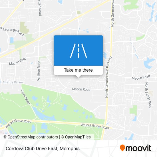 Mapa de Cordova Club Drive East