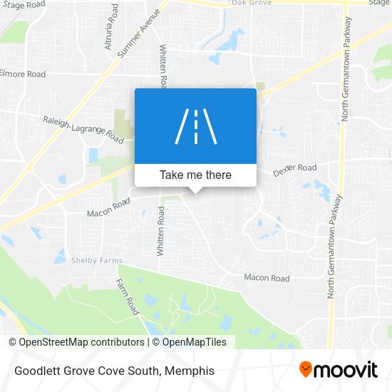 Goodlett Grove Cove South map