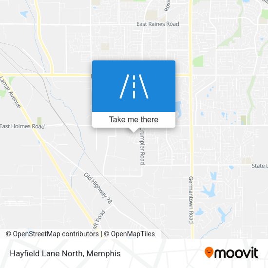 Hayfield Lane North map