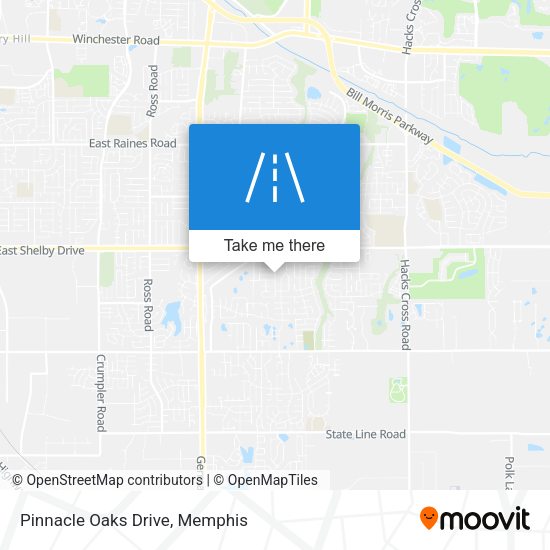 Mapa de Pinnacle Oaks Drive