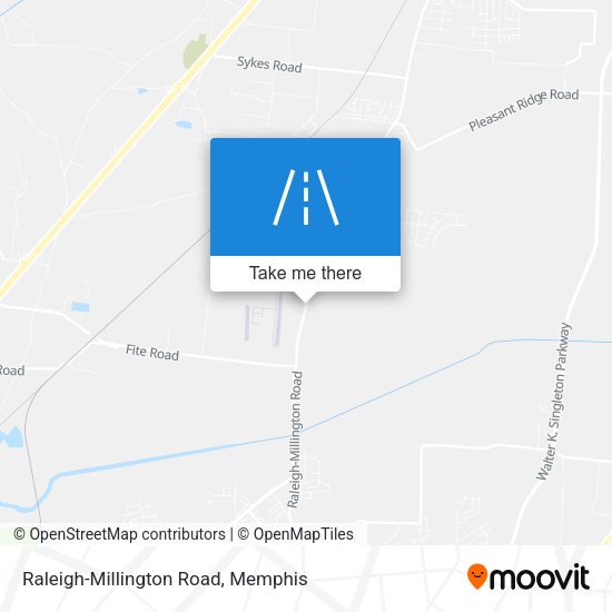 Raleigh-Millington Road map