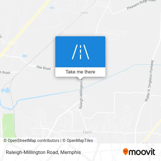 Raleigh-Millington Road map