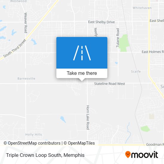 Triple Crown Loop South map
