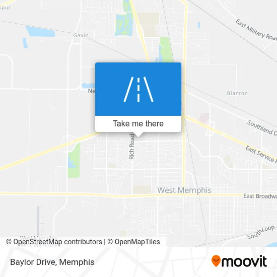 Baylor Drive map
