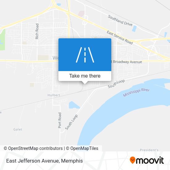 East Jefferson Avenue map