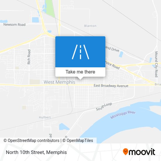 Mapa de North 10th Street