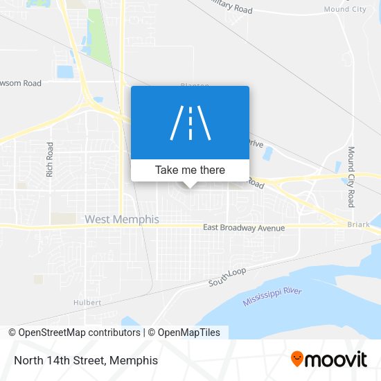 Mapa de North 14th Street