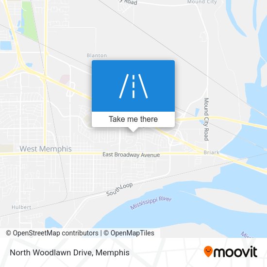 Mapa de North Woodlawn Drive