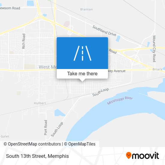 Mapa de South 13th Street