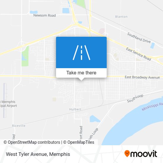 West Tyler Avenue map