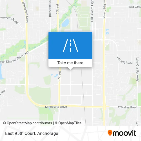 East 95th Court map