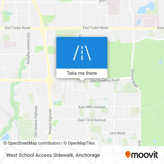 West School Access Sidewalk map