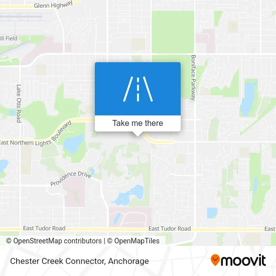 Chester Creek Connector map
