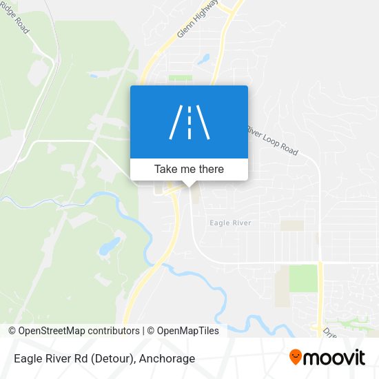 Eagle River Rd (Detour) map