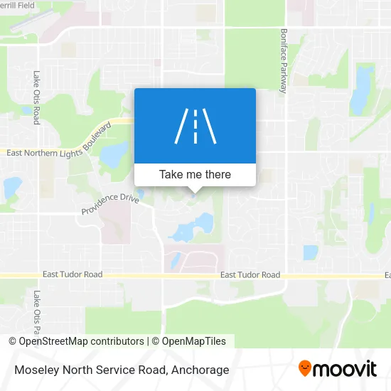 Moseley North Service Road map