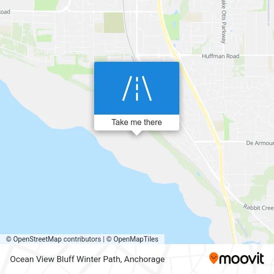 Ocean View Bluff Winter Path map