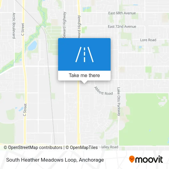 South Heather Meadows Loop map
