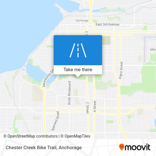 Chester Creek Bike Trail map