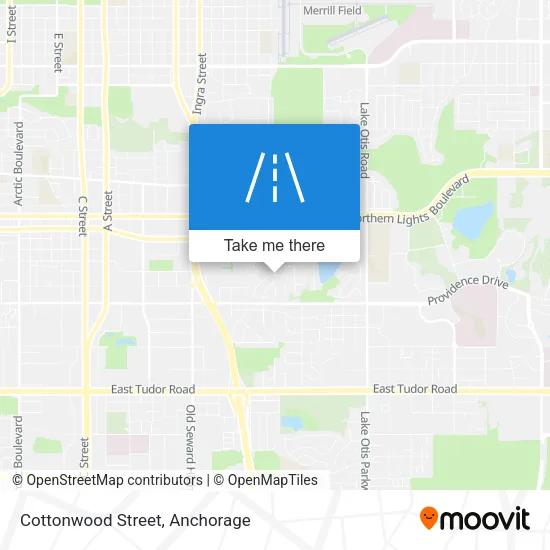 Cottonwood Street map