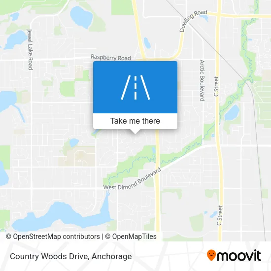 Country Woods Drive map