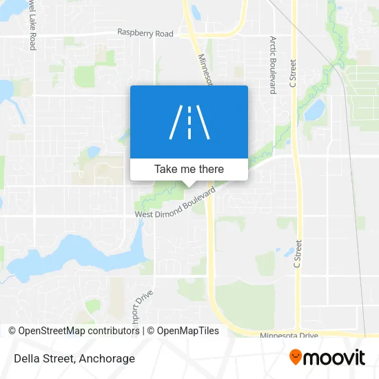 Della Street map