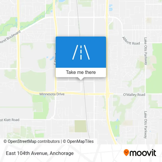 East 104th Avenue map