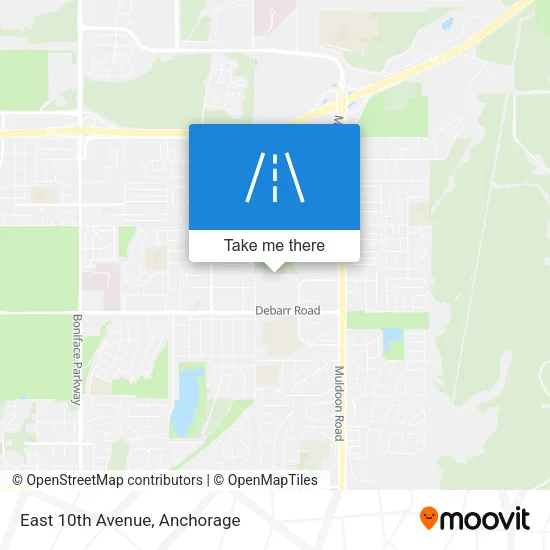 East 10th Avenue map