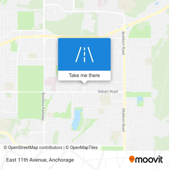 East 11th Avenue map