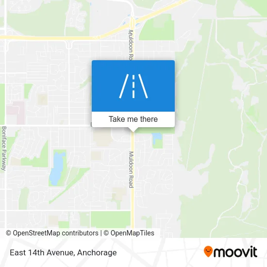 East 14th Avenue map