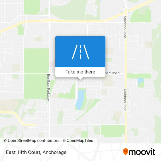 East 14th Court map