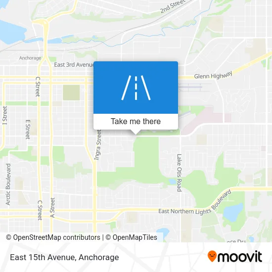 East 15th Avenue map