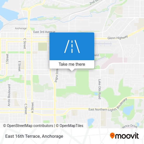 East 16th Terrace map