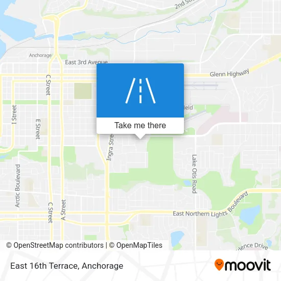 East 16th Terrace map