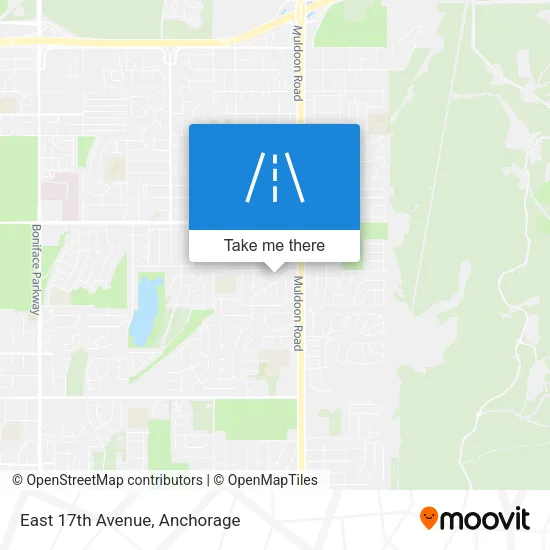East 17th Avenue map