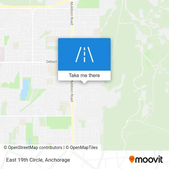 East 19th Circle map