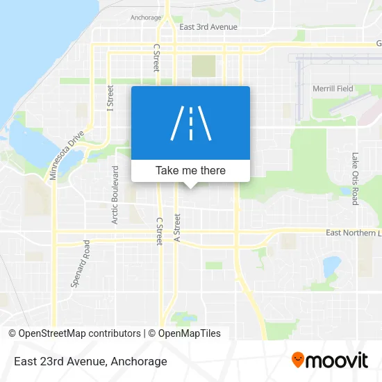 East 23rd Avenue map